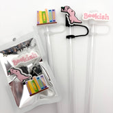 Straw Topper 3 pack | Bookish Theme, Pastel Books, Cute Dino
