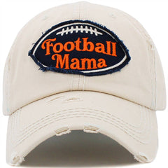 Football Mama Vintage Washed Baseball Hat