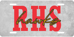 School Spirit License Plate - Rossview High School Hawks
