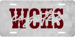 School Spirit License Plate - West Creek High School Coyotes