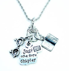 Just One More Chapter Charm Necklace