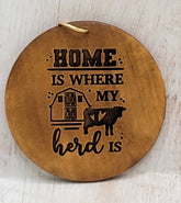 Keychain Disc | Home Is Where My Herd Is