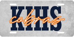 School Spirit License Plate - Kirkwood High School Cobras