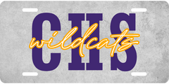 School Spirit License Plate - Clarksville High School Wildcats