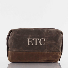 Waxed Canvas Dopp Kit