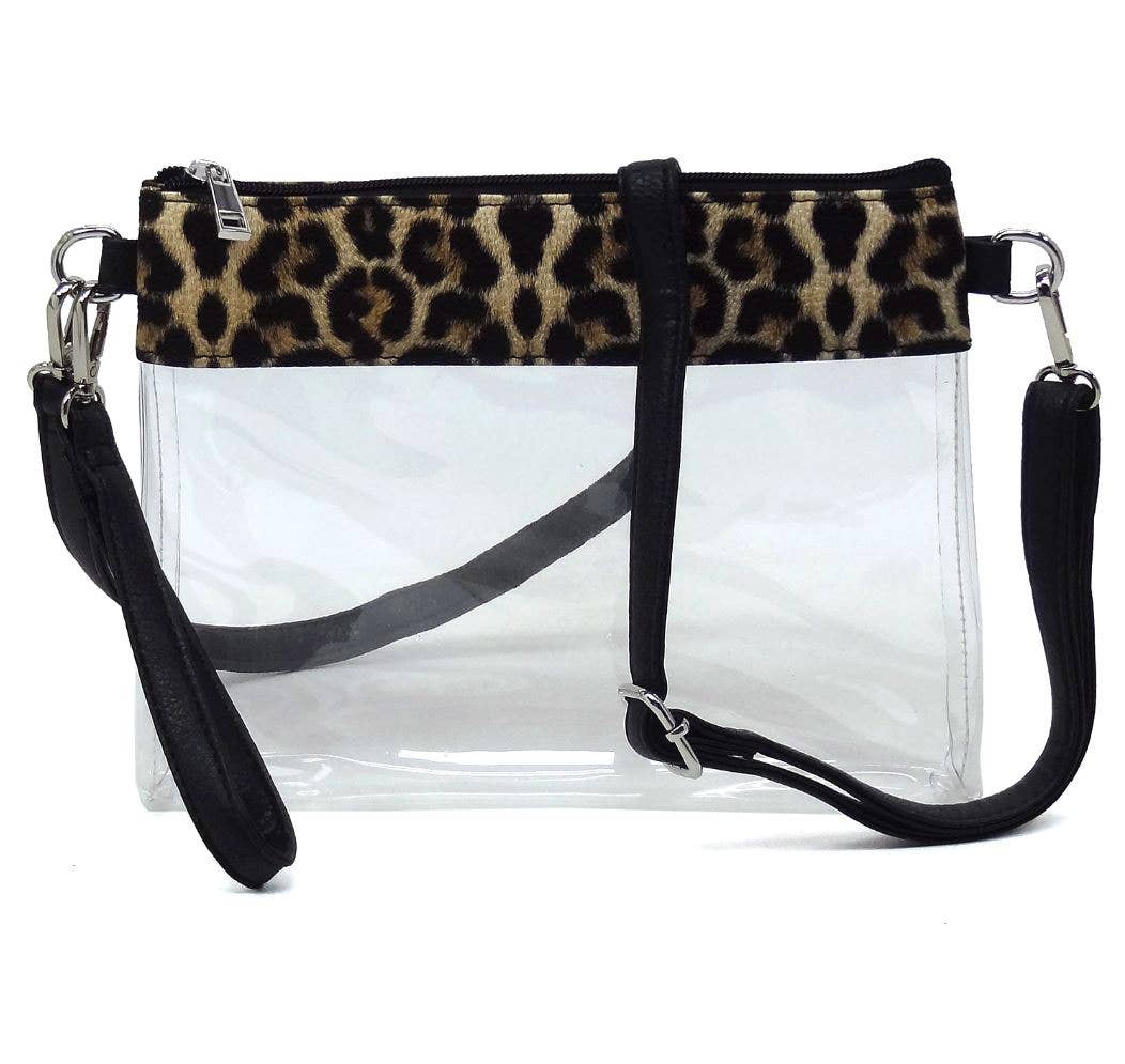 Monogrammed Game Day Clear Crossbody Clutch