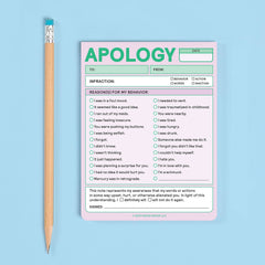 Apology Nifty Note Pad