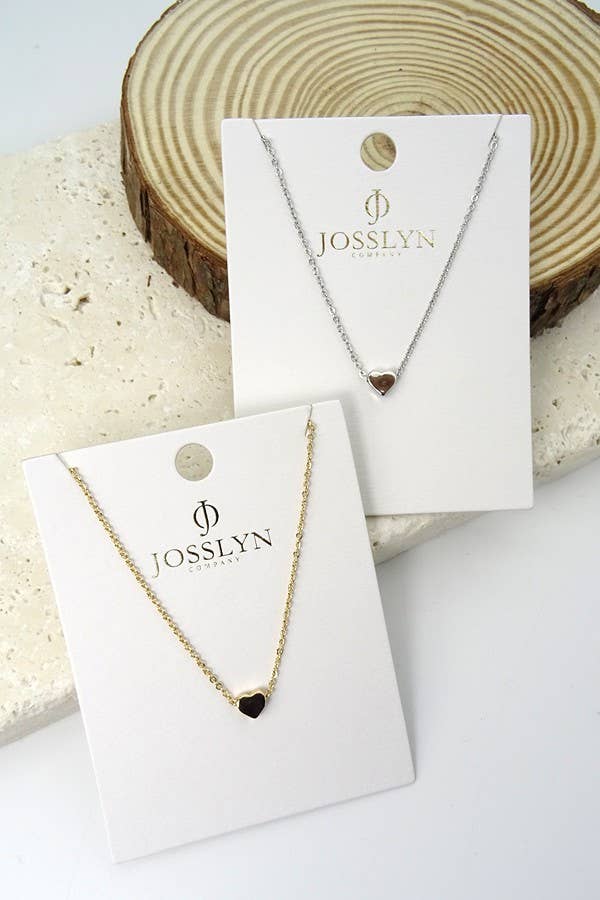 Mini Heart Necklace - Silver