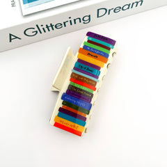 Colorful Stacked Books Hair Claw