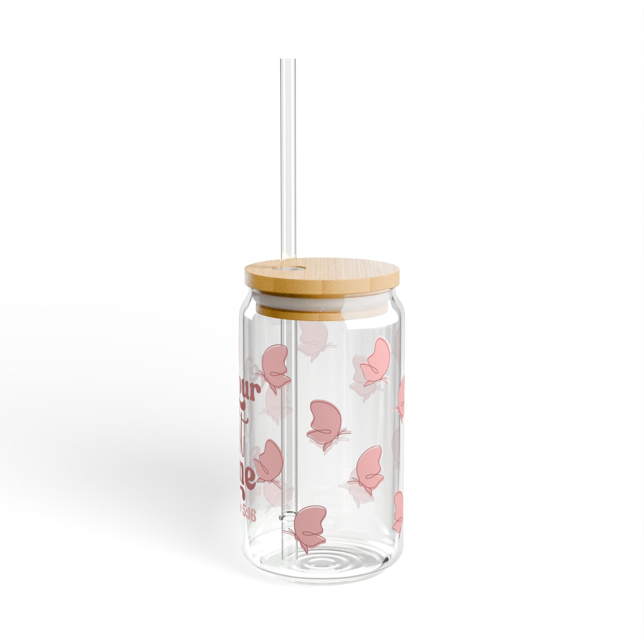 Let Your Light Shine 16oz Glass Can