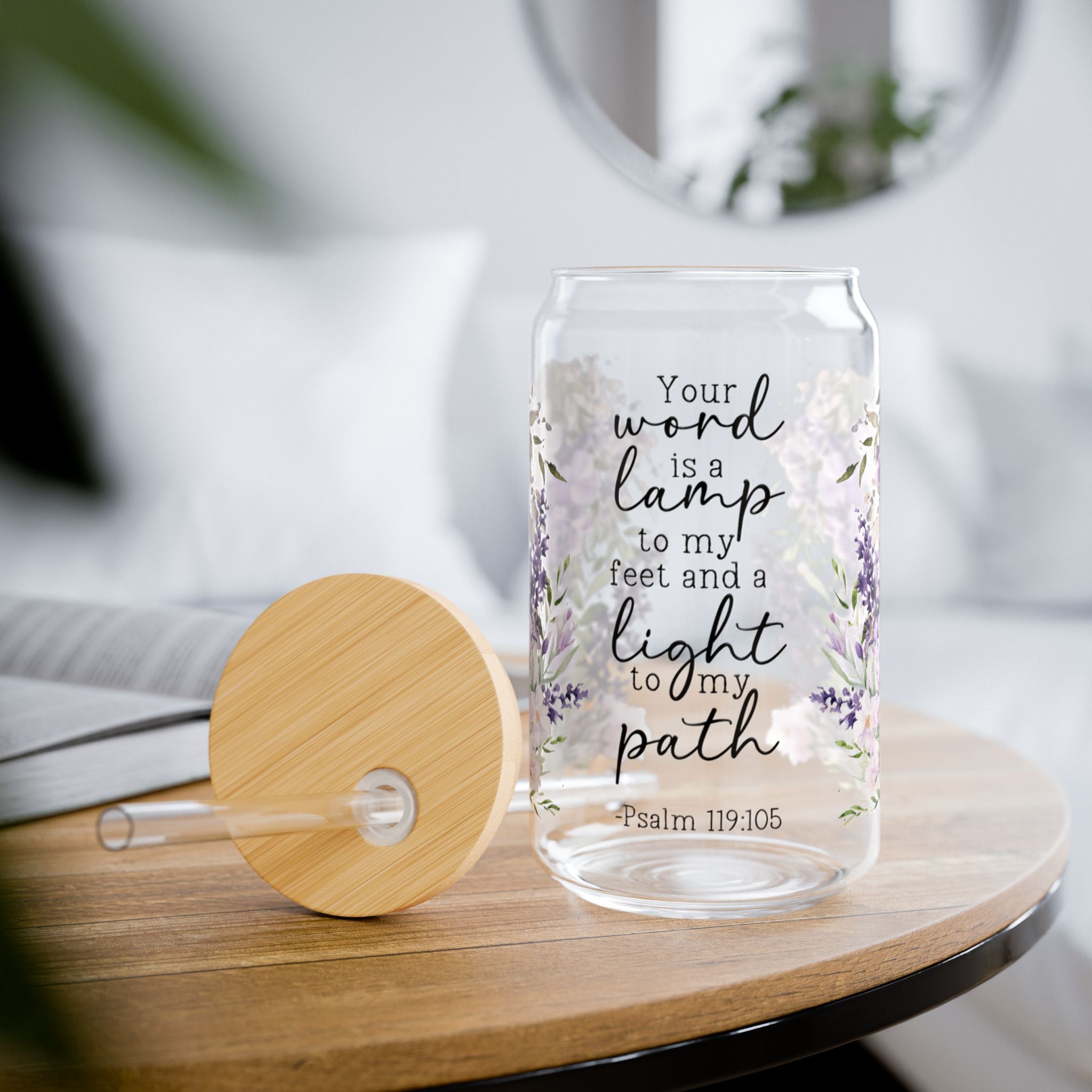 Your Word Is My Lamp 16oz Glass Can
