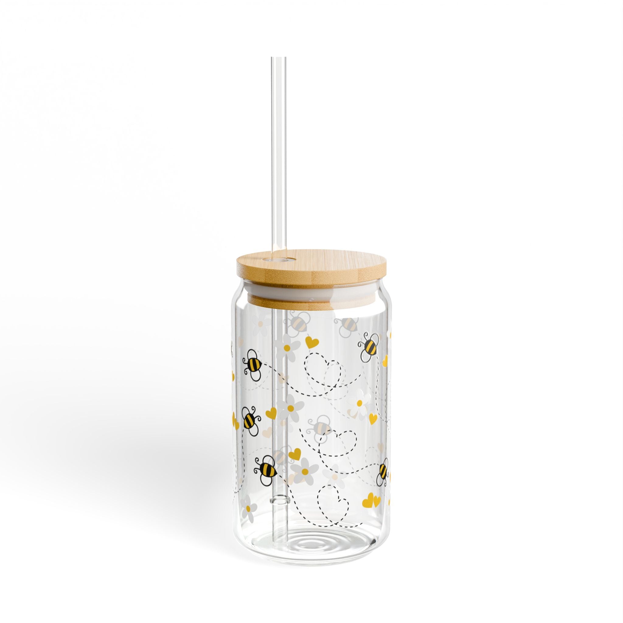 Bumblebee 16oz Glass Can