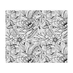 Noir Botanical Minky Blanket