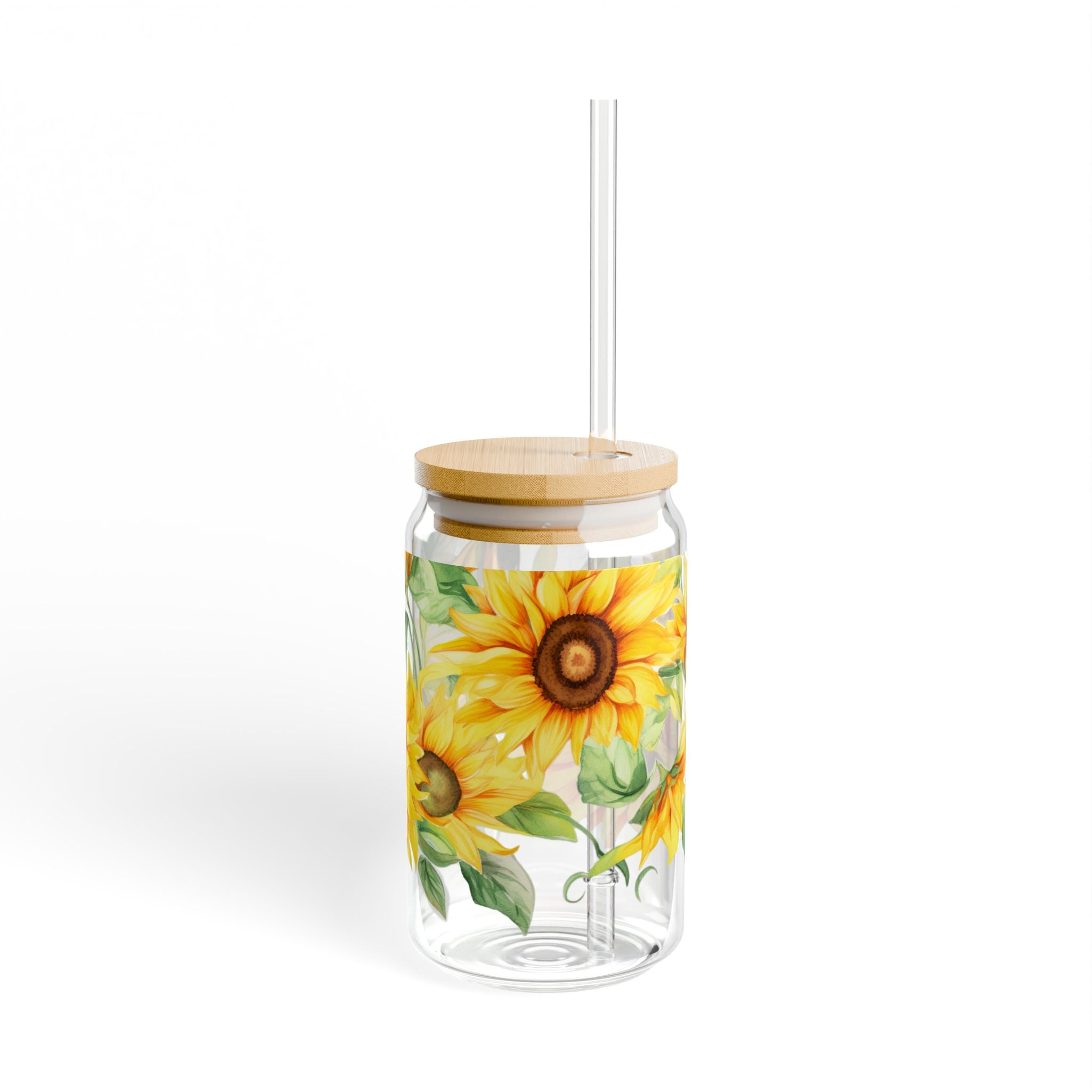 Sunflower 16oz Glass Can