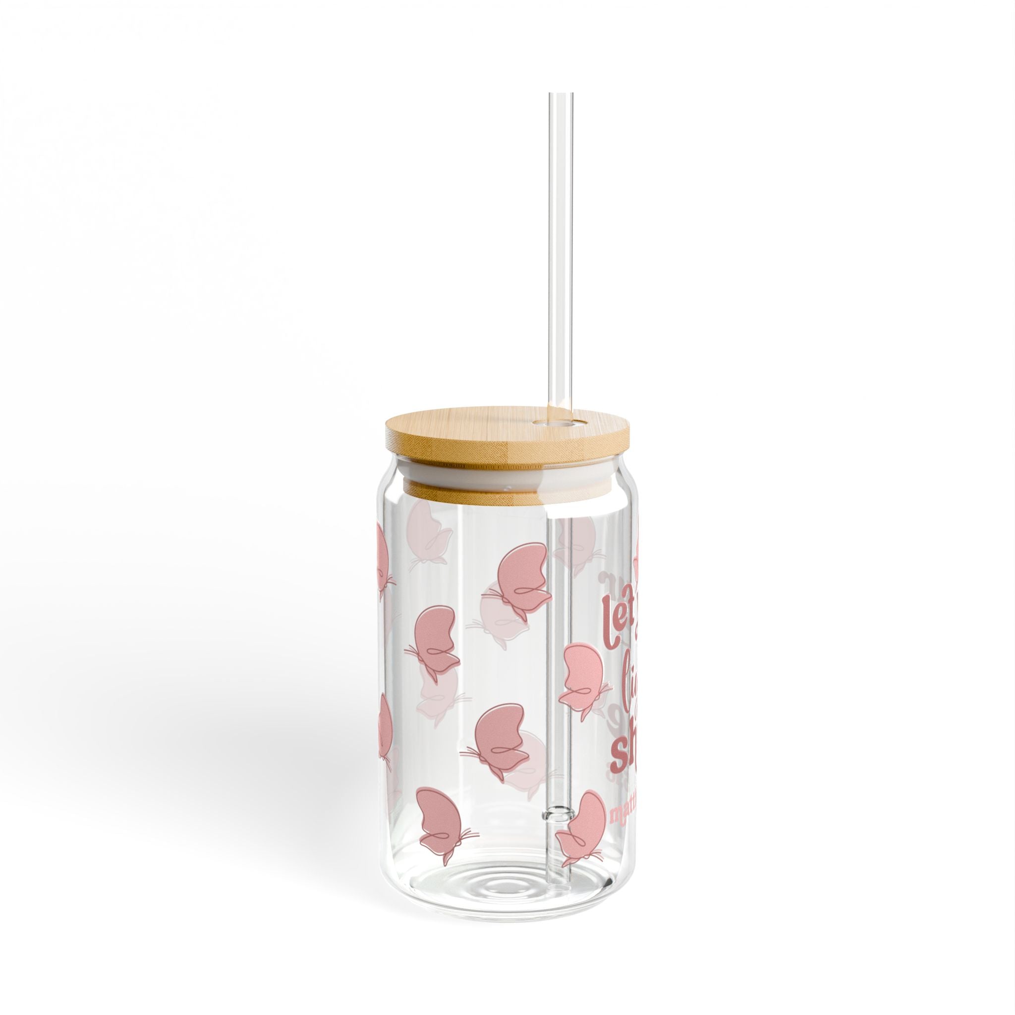 Let Your Light Shine 16oz Glass Can