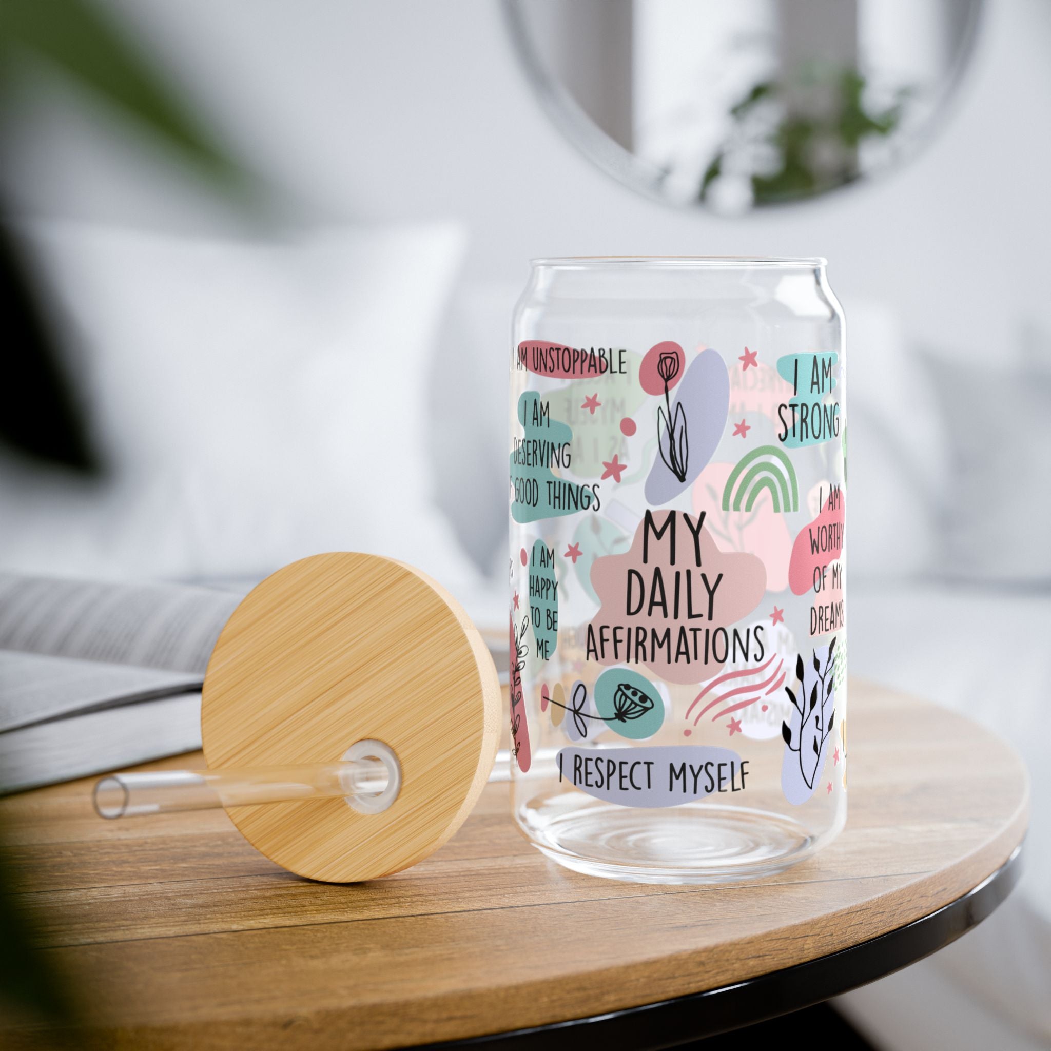 Daily Affirmations 16oz Glass Can