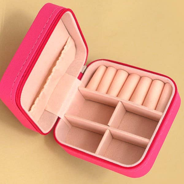 Fuchsia Travel Jewelry Organizer