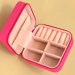 Fuchsia Travel Jewelry Organizer