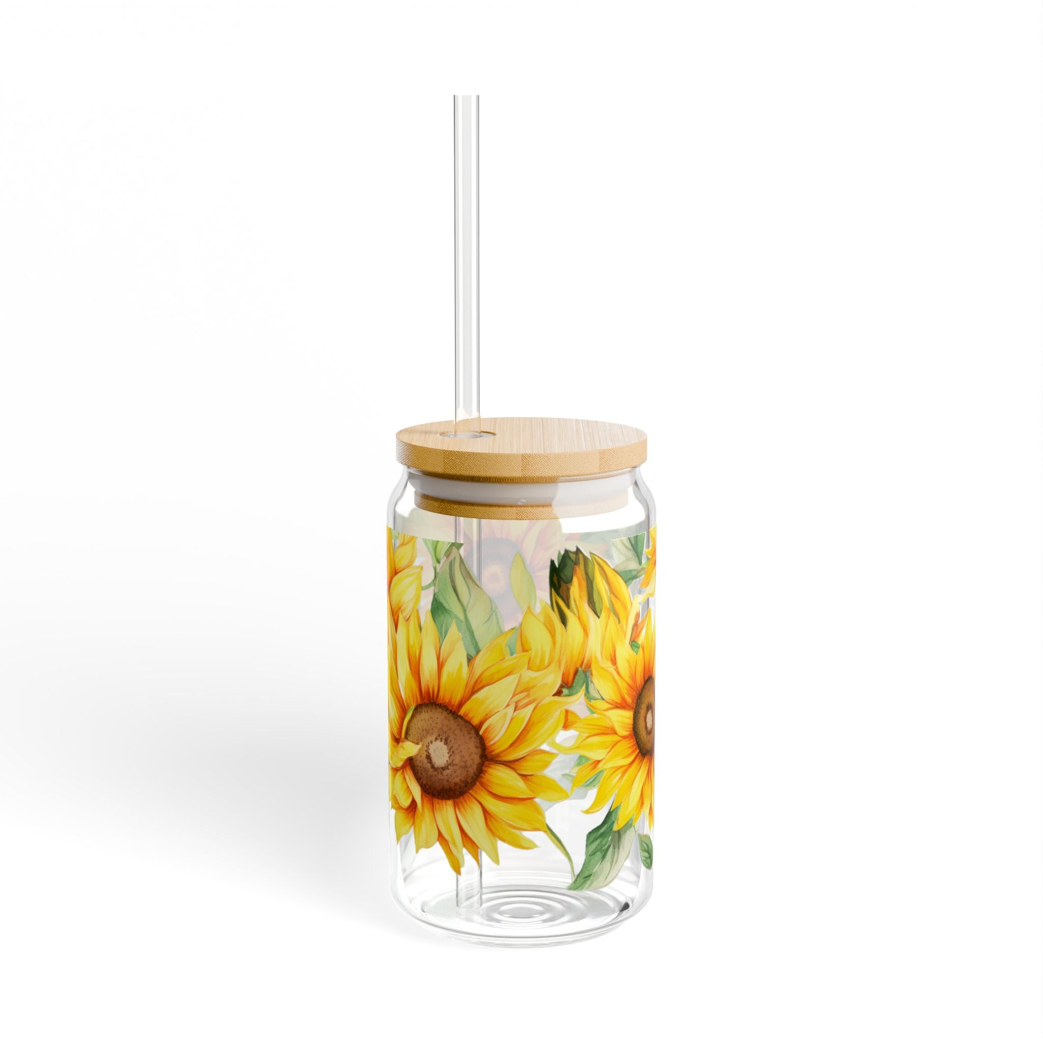 Sunflower 16oz Glass Can