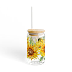 Sunflower 16oz Glass Can
