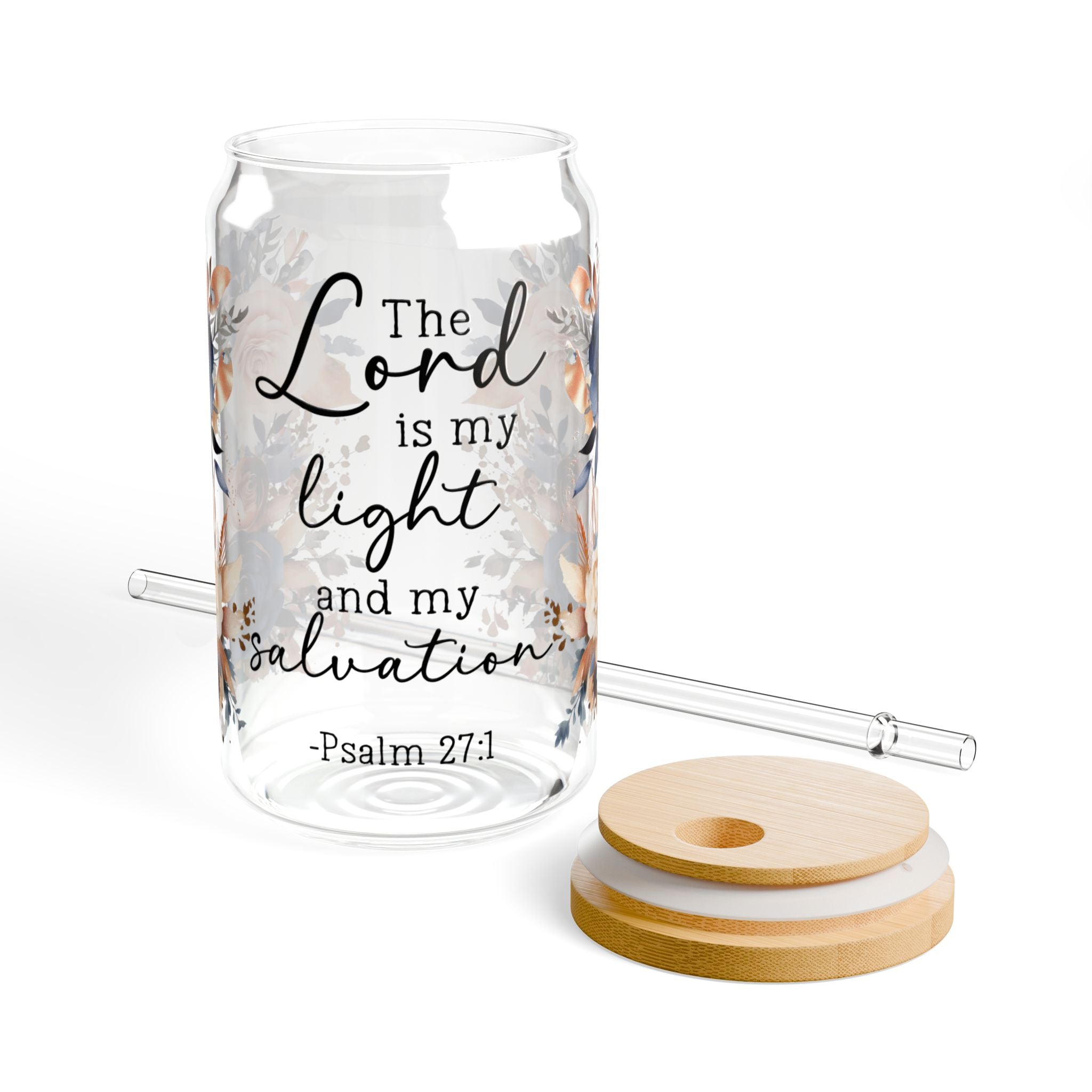 The Lord Is My Light 16oz Glass Can