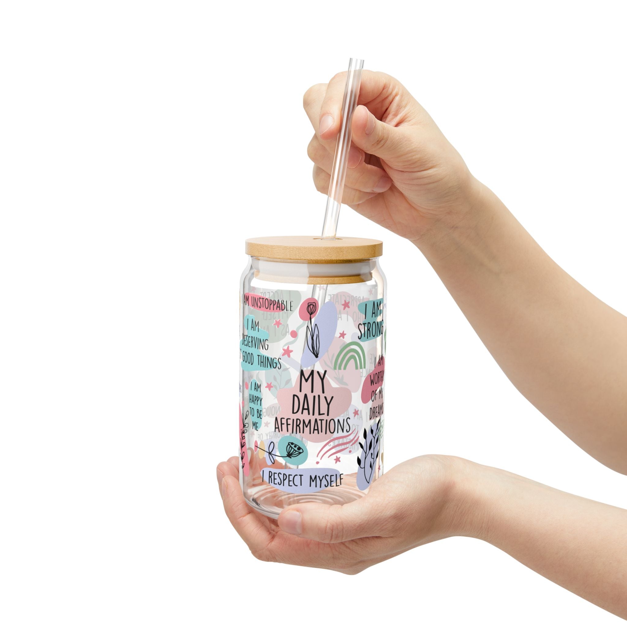 Daily Affirmations 16oz Glass Can