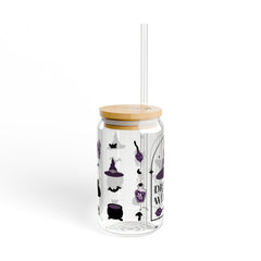 Drink Up Witches Halloween 16oz Glass Can