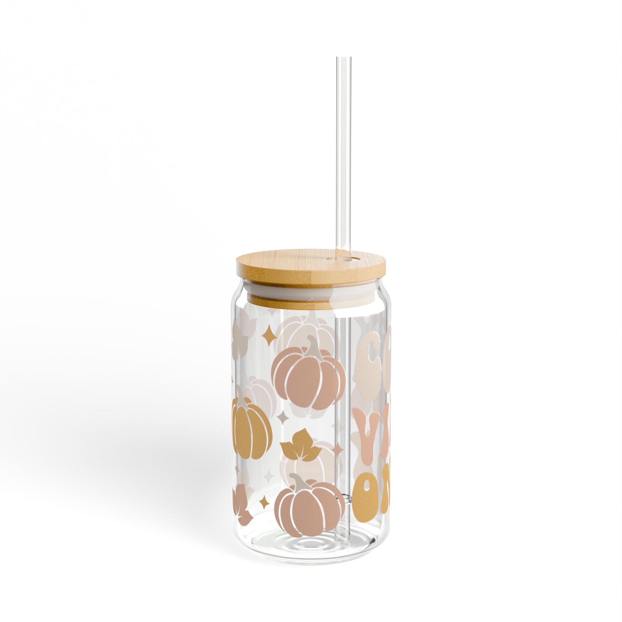 Cozy Vibes Only Fall 16oz Glass Can