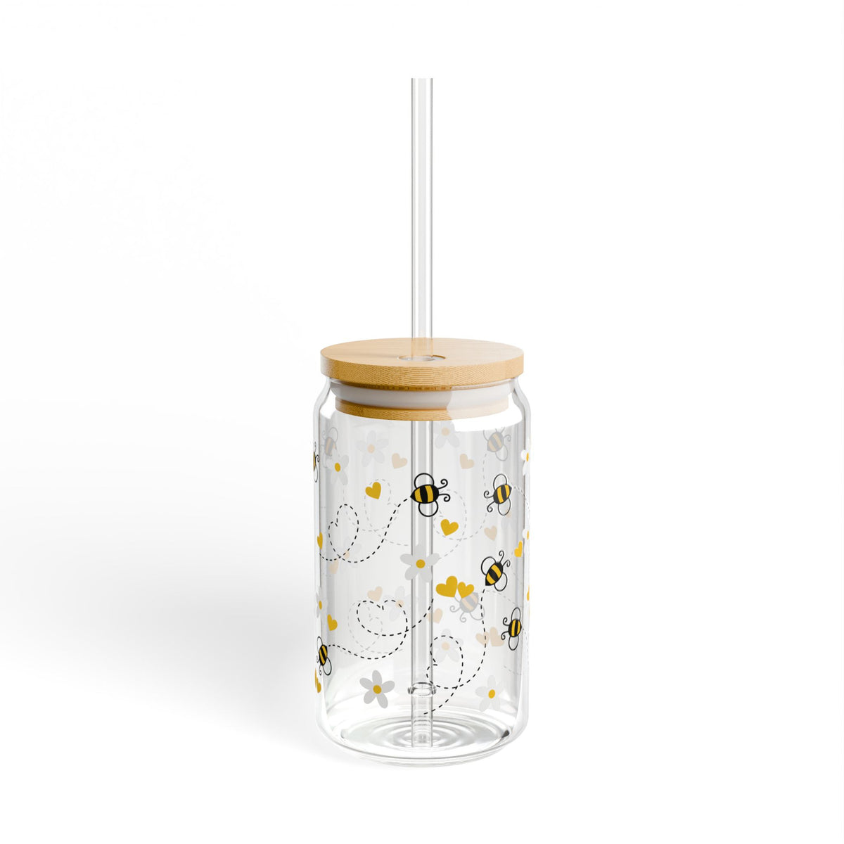 Bumblebee 16oz Glass Can
