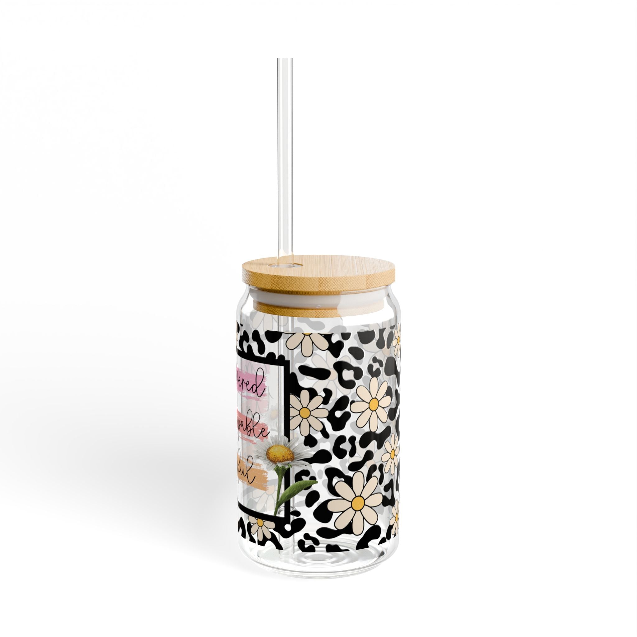 Empowered Unstoppable Grateful 16oz Glass Can