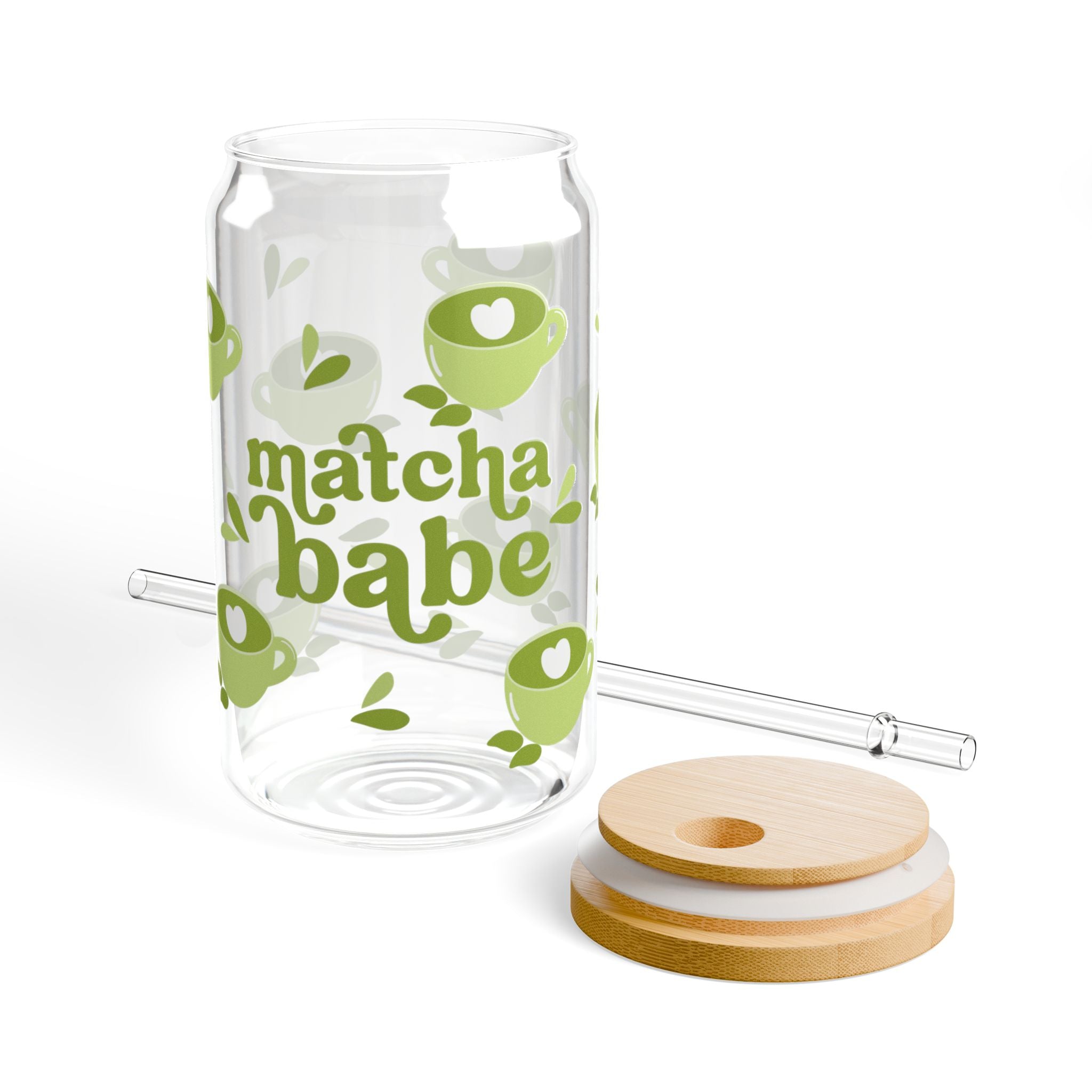 Matcha Babe 16oz Glass Can