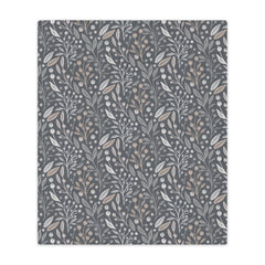 Neutral Botanical Minky Blanket