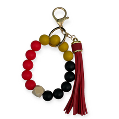Wristlet Keychain | Game Day | Red, Gold, & Black