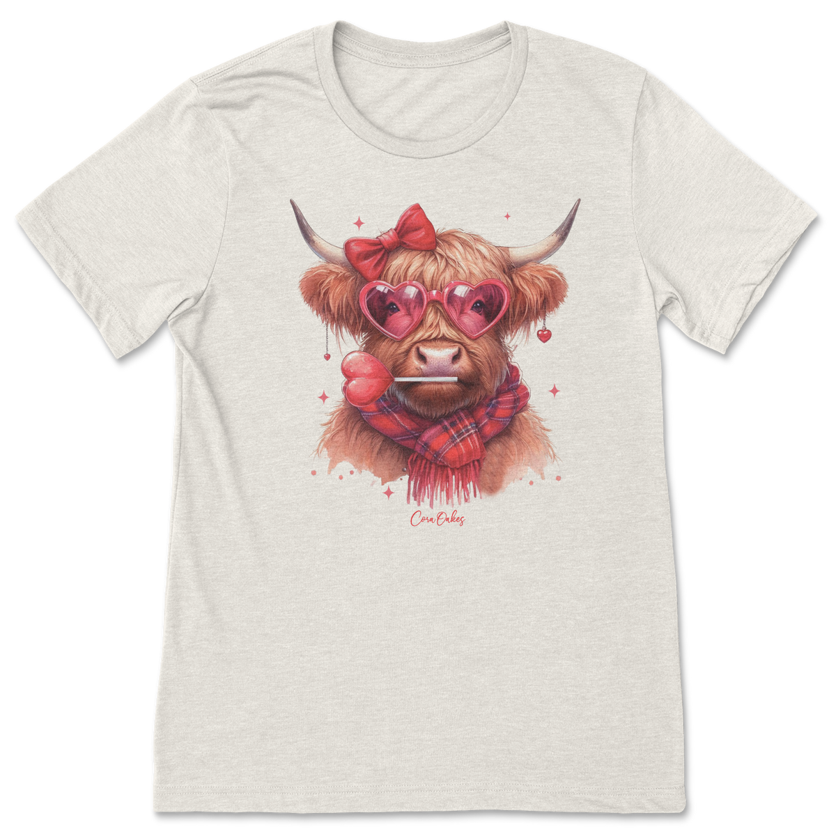 Valentine Highland Cow T-Shirt