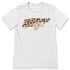 Floral and Leopard Tennessee T-Shirt