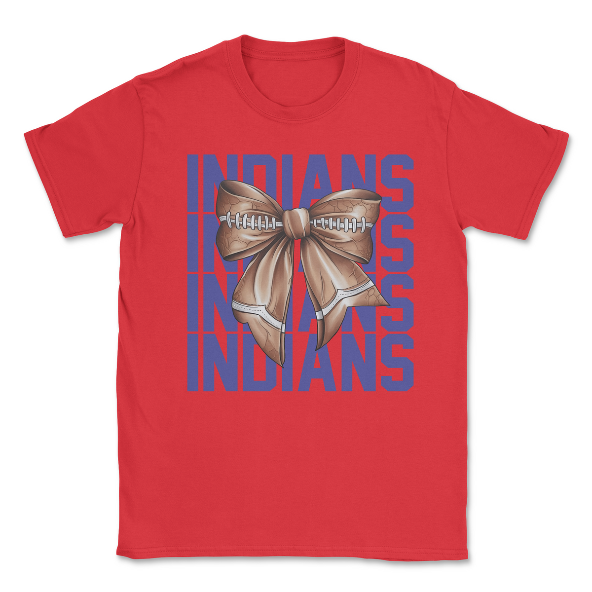 Indians Football Bow T-Shirt