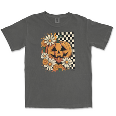 Floral Jack-O-Lantern Comfort Colors T-Shirt