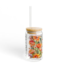 God Is The Strength 16oz Glass Can
