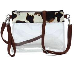 Monogrammed Game Day Clear Crossbody Clutch
