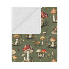 Whimsical Mushroom Minky Blanket