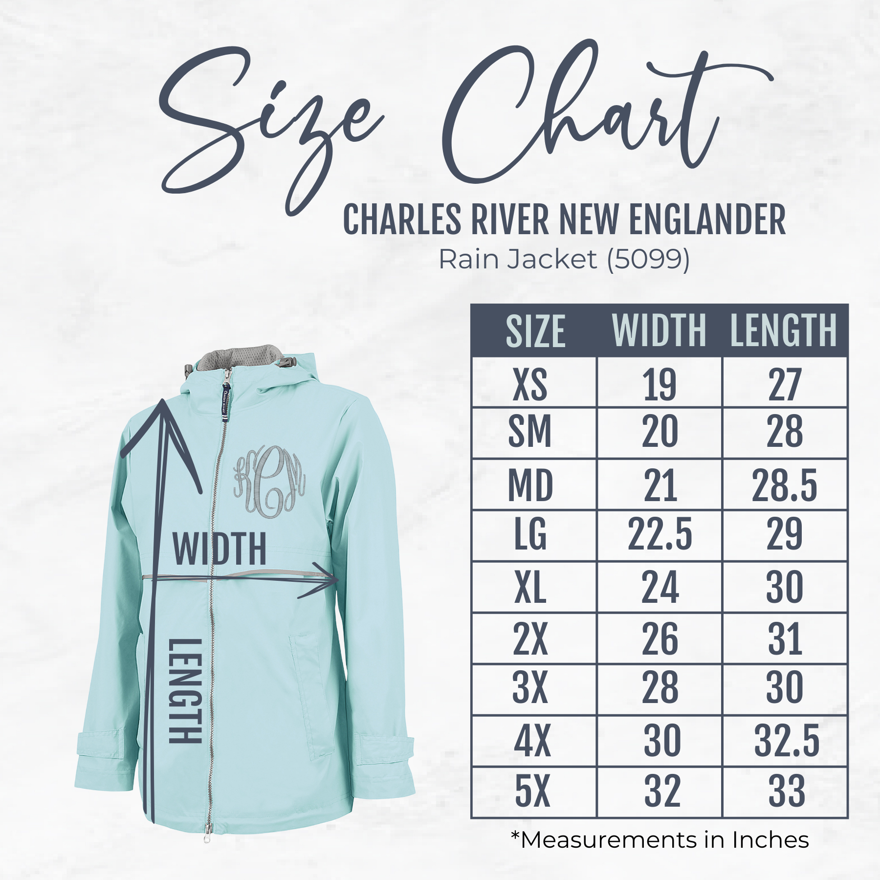 Monogrammed Ladies Rain Jacket - Navy