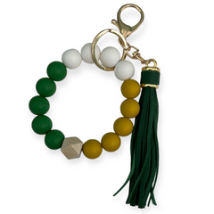 Wristlet Keychain | Game Day | Green & Gold