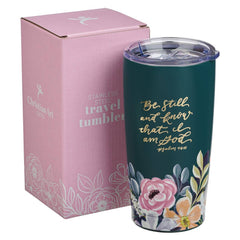 Tumbler SS Blue Be Still Ps. 46:10