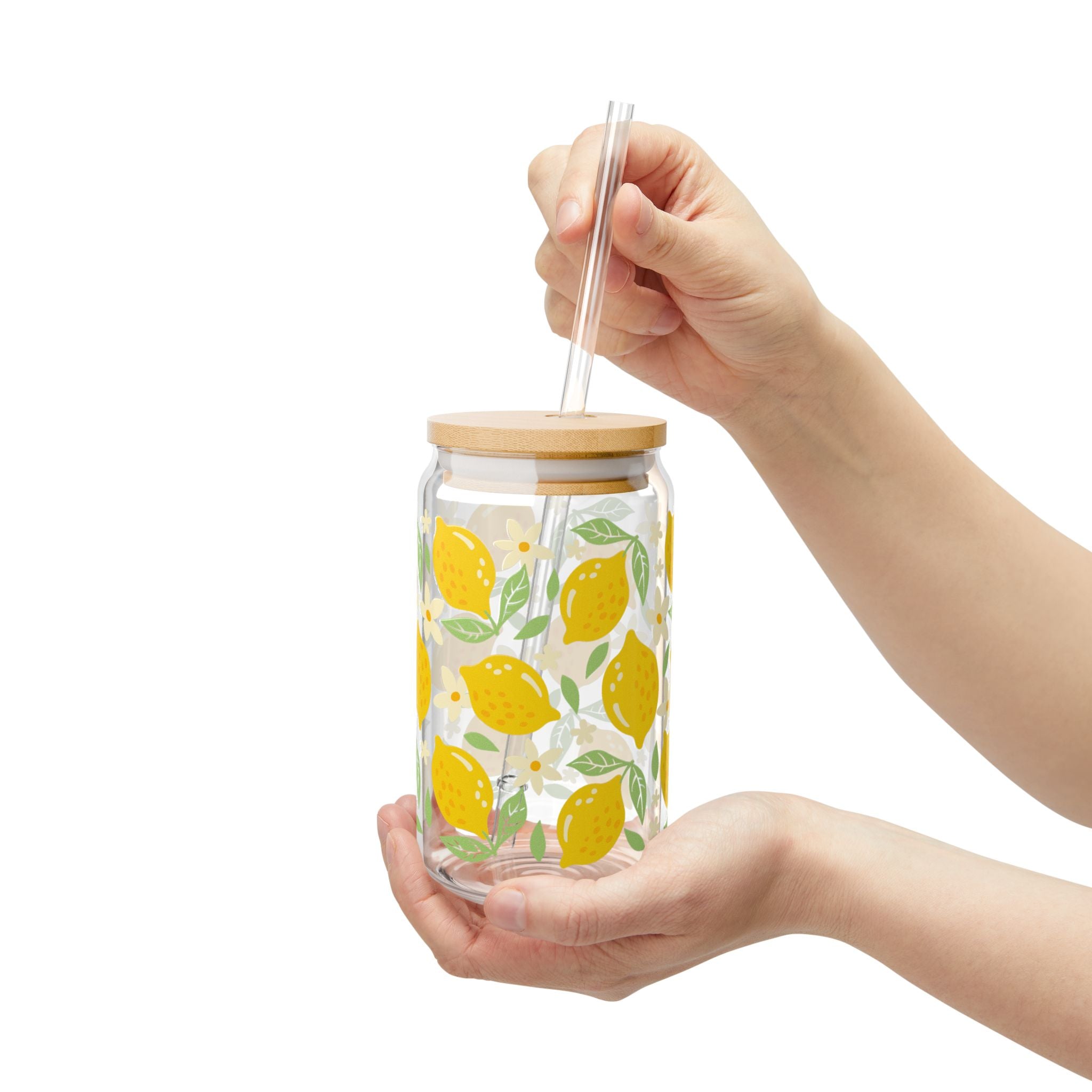 Lemons 16oz Glass Can