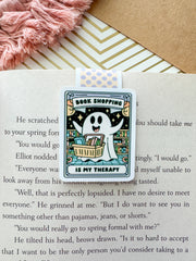 Book Shopping is My Therapy Cute Ghost Magnetic Bookmark