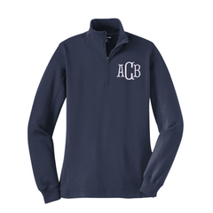 Monogrammed 1/4 Zip Pullover