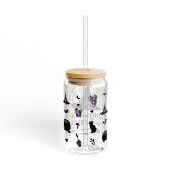 Drink Up Witches Halloween 16oz Glass Can