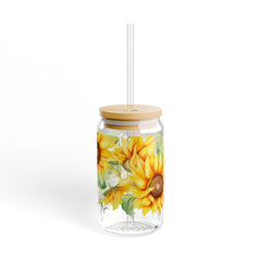 Sunflower 16oz Glass Can