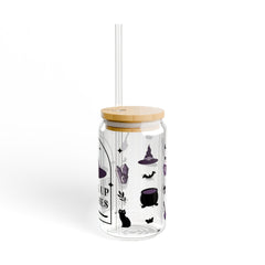 Drink Up Witches Halloween 16oz Glass Can