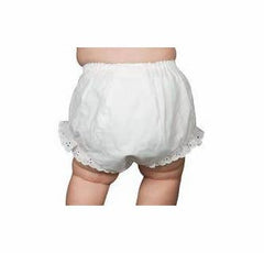 Monogrammed White Bloomers | 0-3 Months